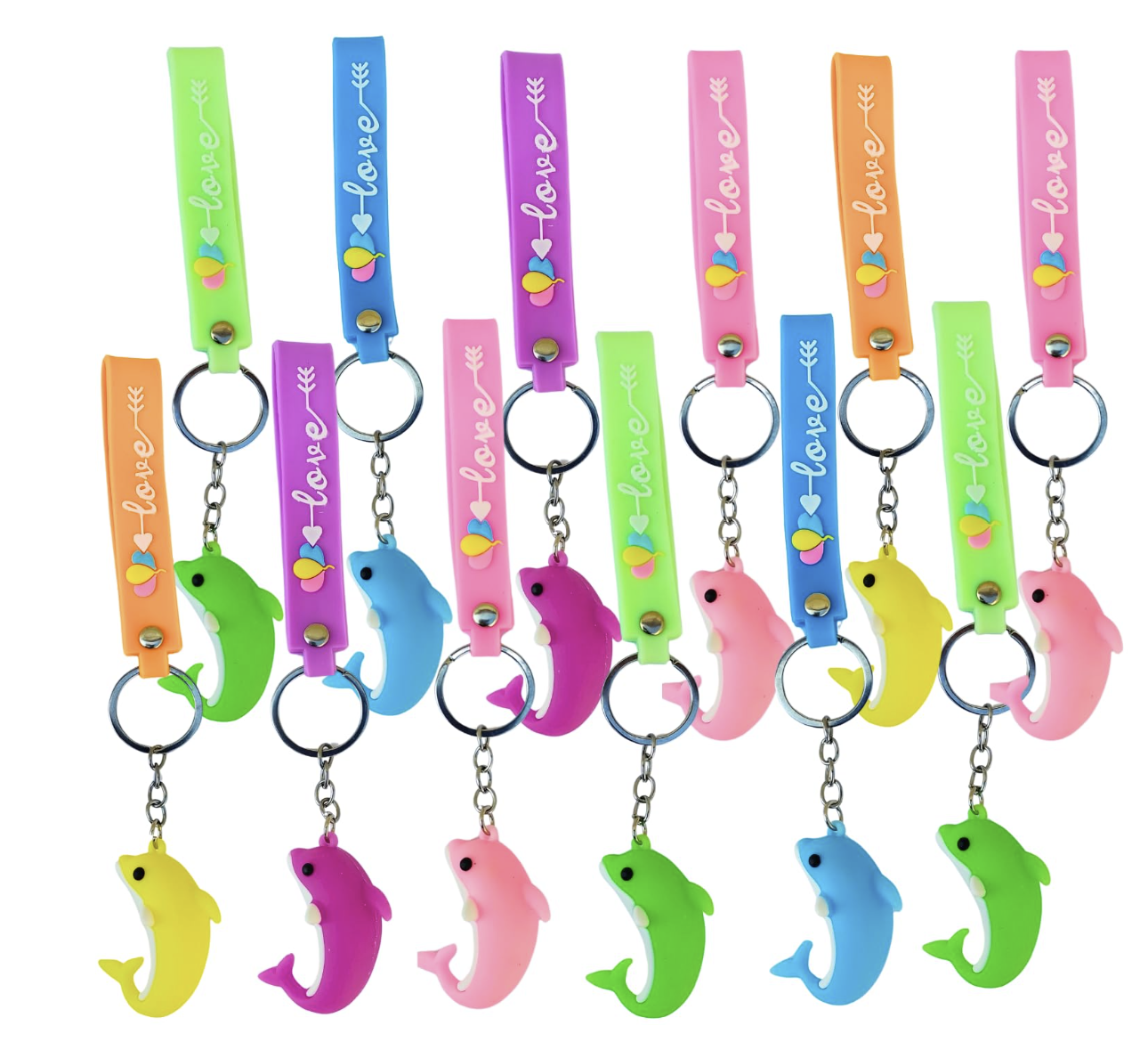 Dolphin Keychains (with Strap)