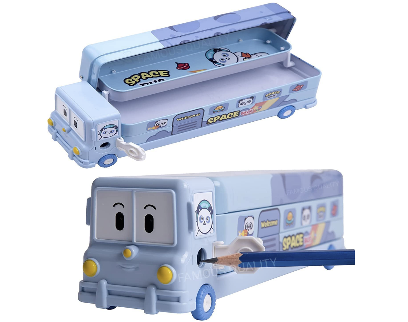 Bus shape pencil box (metal)