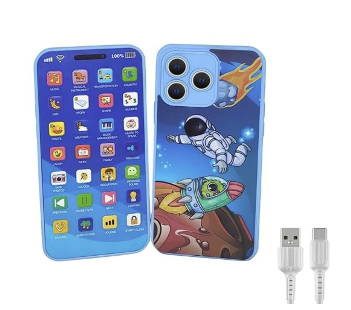 Rechargeable toy mobile with light