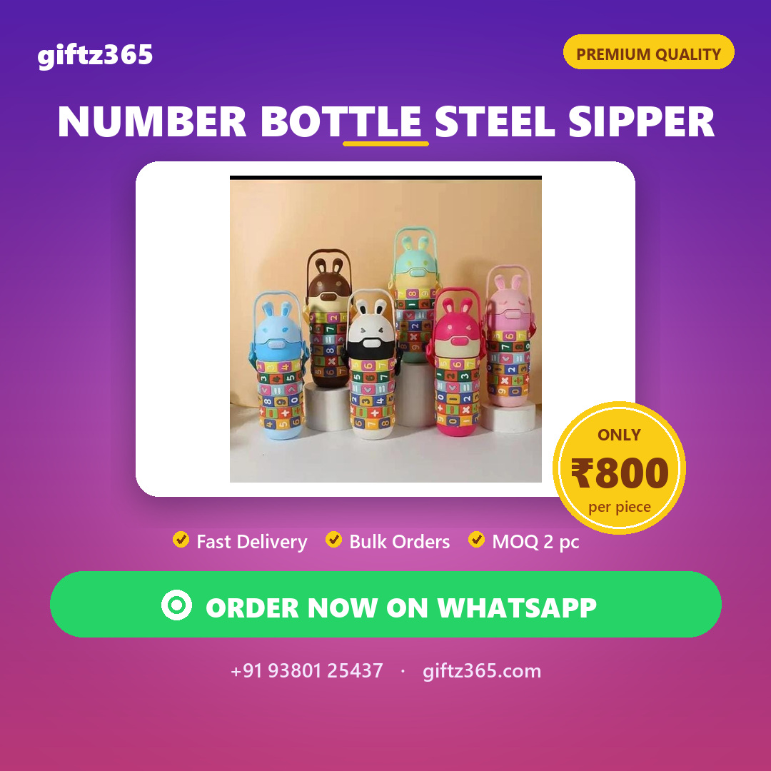 Number Bottle Steel Sipper 2
