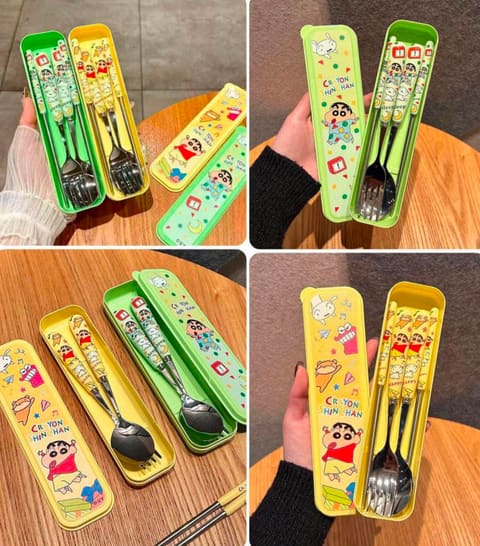 Shin Chan 4 Piece Spoon Set