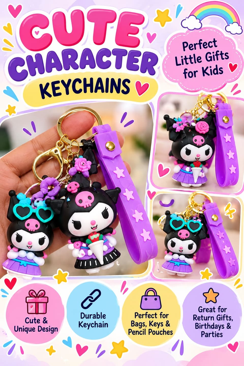 Premium Quality Kuromi Keychain