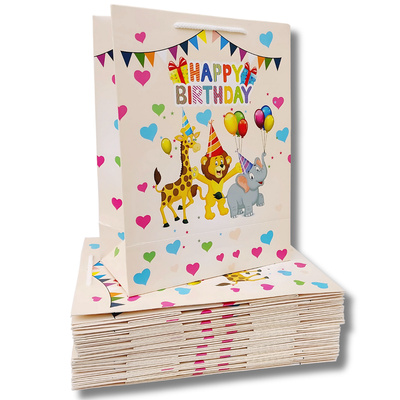 Happy B`Day Gift Bags 8X10X4 Inch